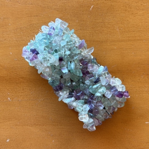 New Fluorite Bangle Bracelet Natural Stones Gemstone crystal jewelry - Picture 3 of 4